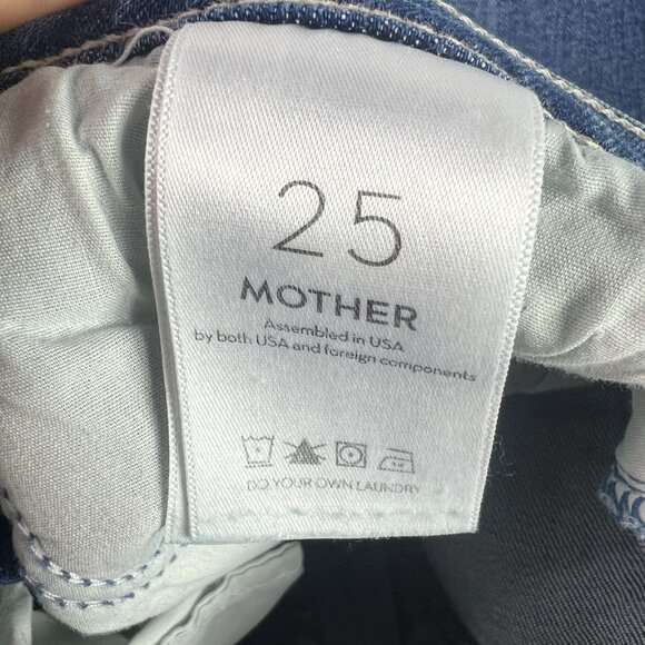 Mother Jeans Women's 26x26* Insider Crop Step Chew Blue Distressed Denim Tag 25 - Picture 7 of 15